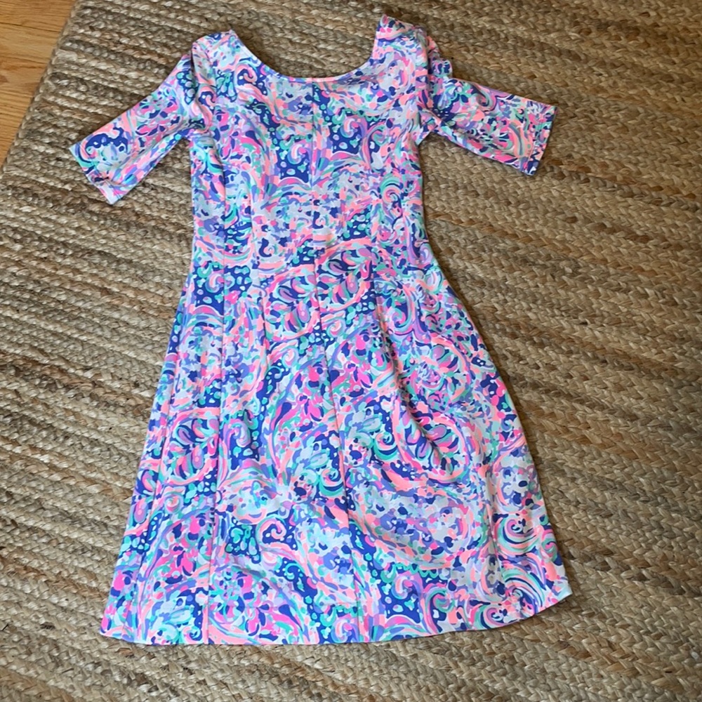 Multi-Colored Lilly Pulitzer Midi Dress; XS